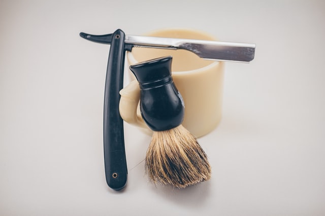 A portrait of beard shaving tools