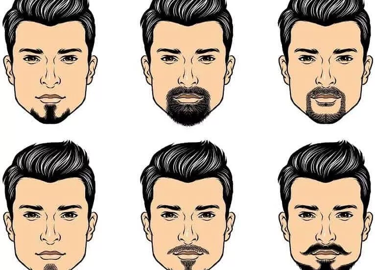 An image of different goatee styles