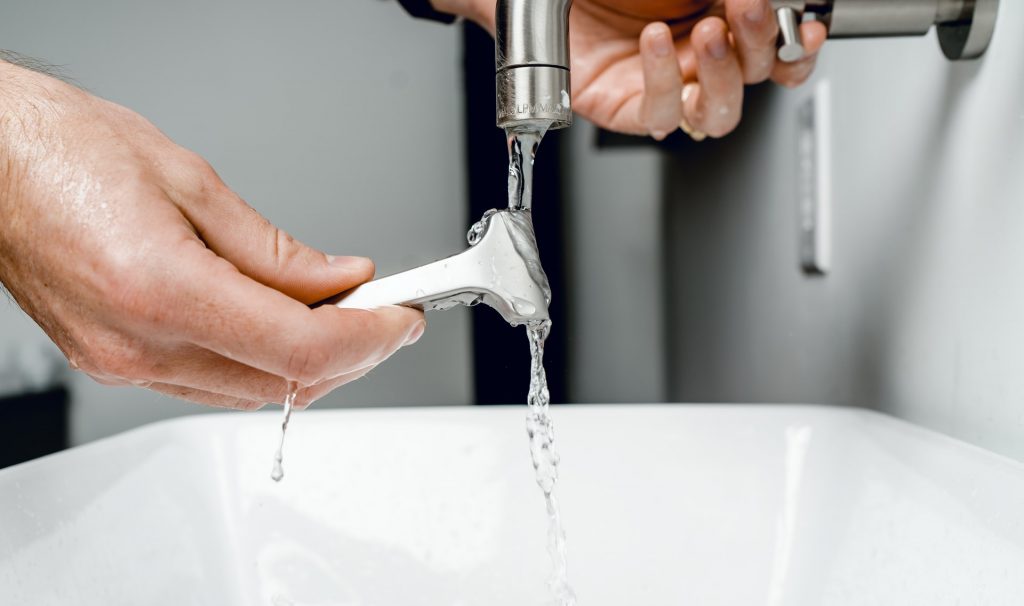 A closeup portrait of how to wash razor properly 