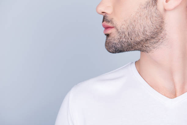 A man with right shaped stubble